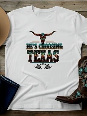 He’s Choosing Texas Tee • Ella Langley Inspired Country Music Shirt • Western